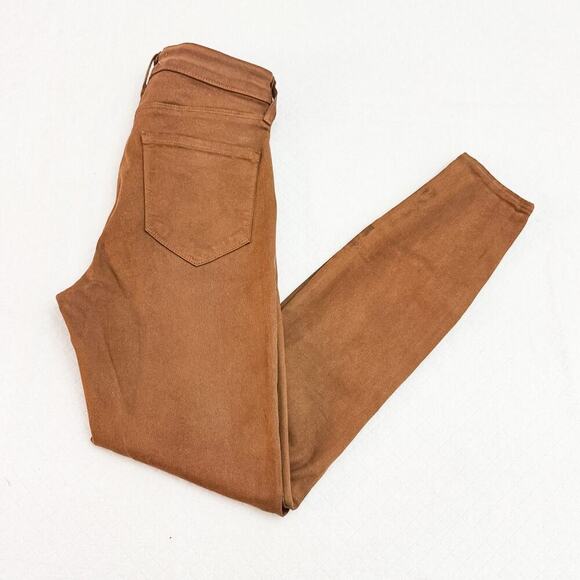 L'Agence Margot Skinny High Rise Java Coated Denim Jeans Size 24 - Picture 8 of 8